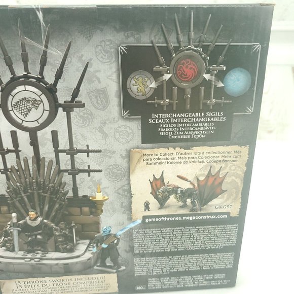 Mega Construx Game Of Thrones Black Series The Iron Throne Playset 260 Pcs - Picture 3 of 12